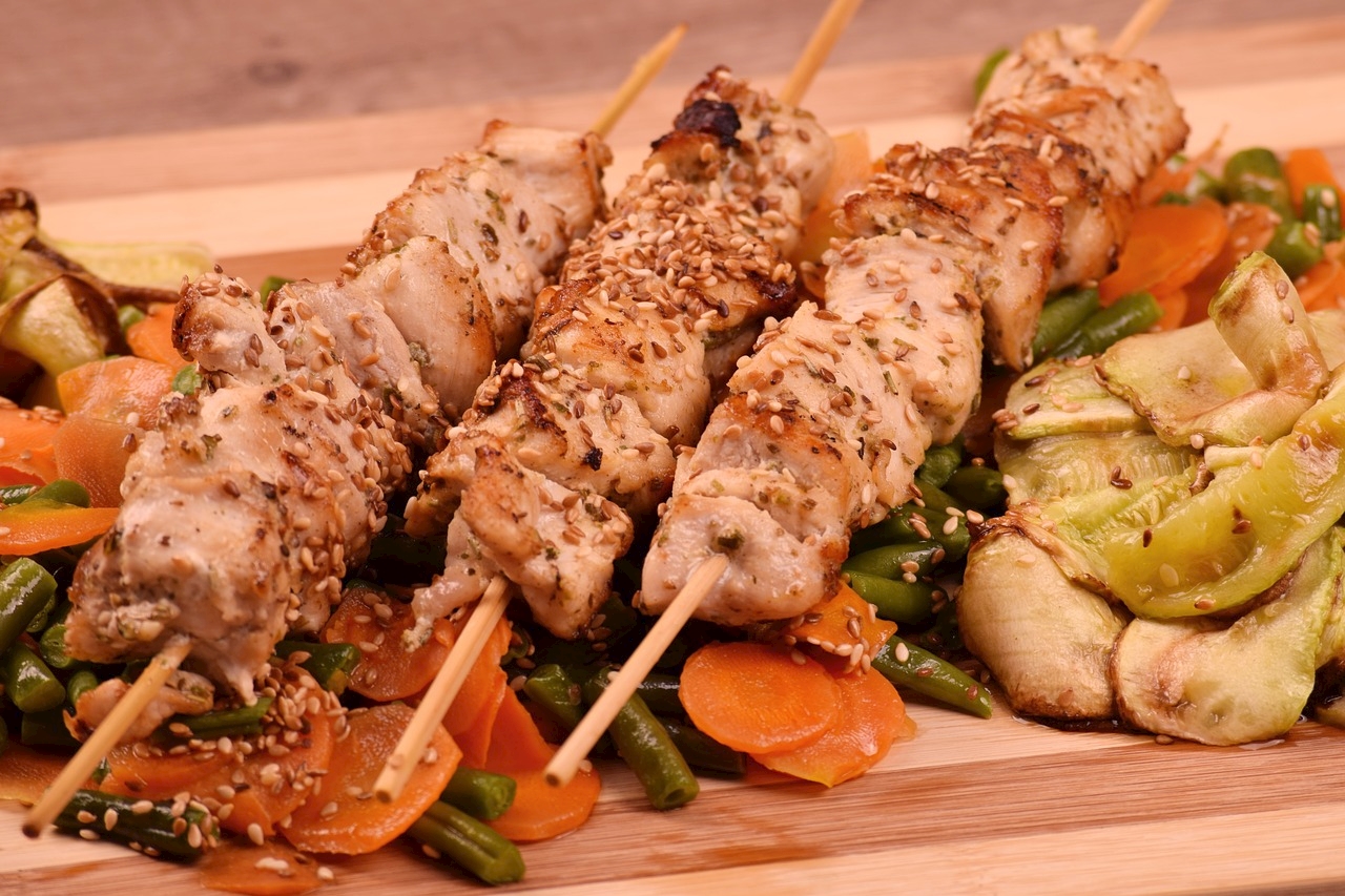 Chicken skewers